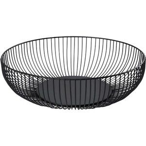 Metal Wire Countertop Fruit Basket Bowl - Black Fruit Bowl for Kitchen Counter